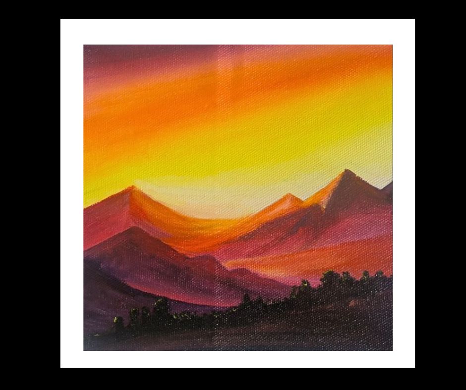 Pink Blue Mountain Top Photo Motivational Quote Facebook Post (9)